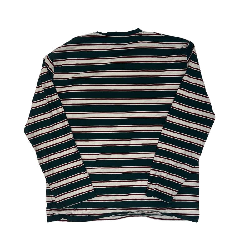 MIU MIU Stripped Cotton T-Shirt Green - Pre-Owned Size L