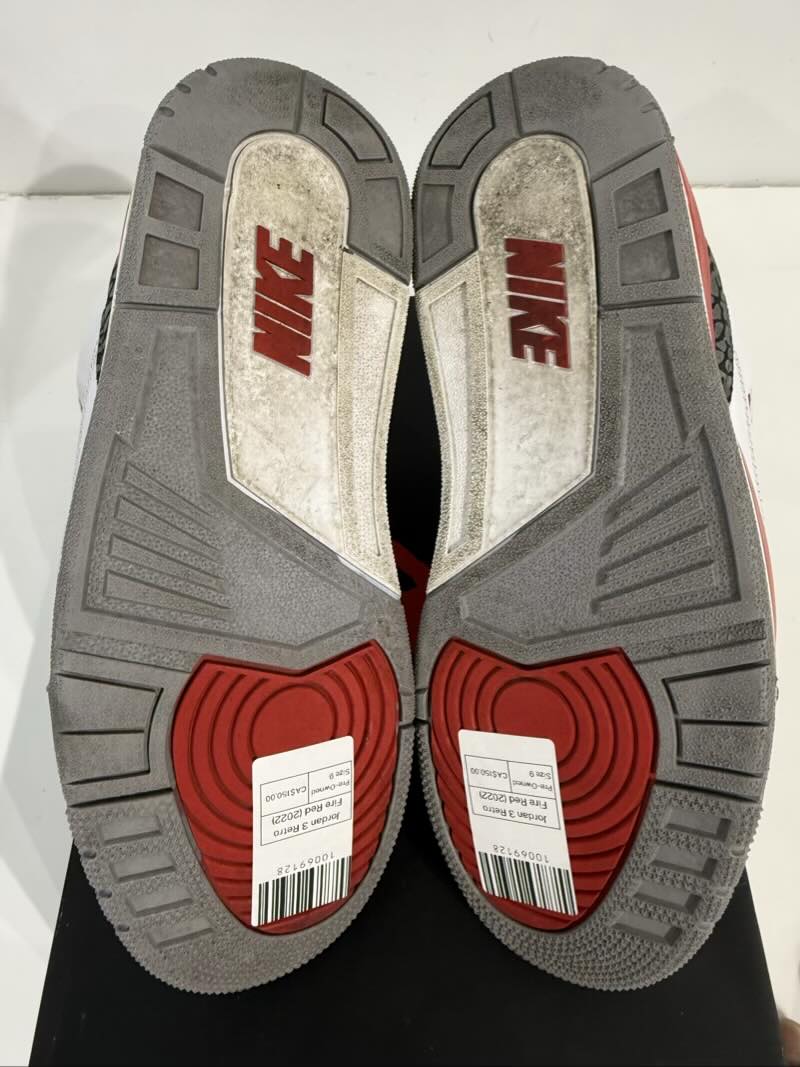 Jordan 3 Retro Fire Red (2022) - Pre-Owned Size 9