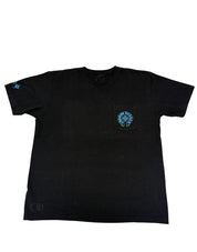 Chrome Hearts Blue Triple Cross Logo T-Shirt Black - Lightly Used Size XL