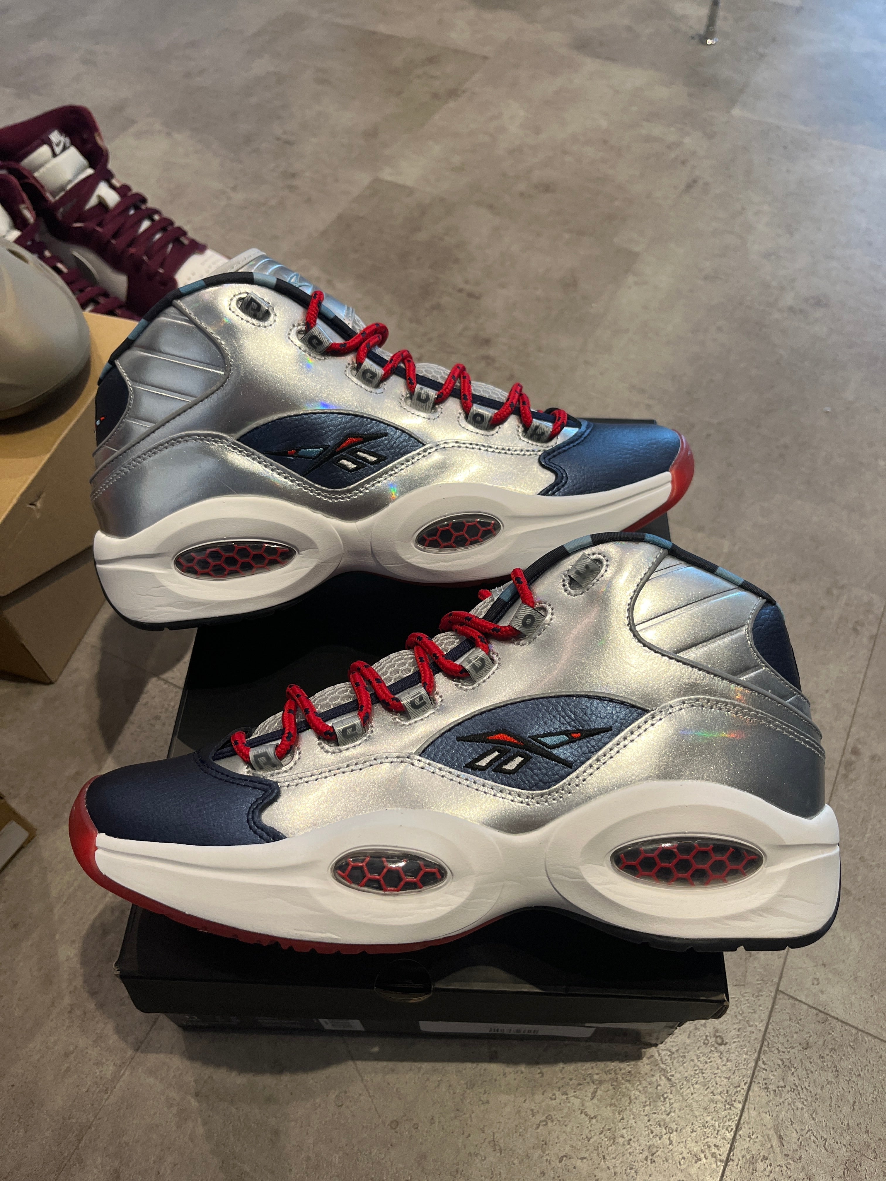 Reebok Question Mid Iverson X Harden Silver Cross-Over (Preowned)