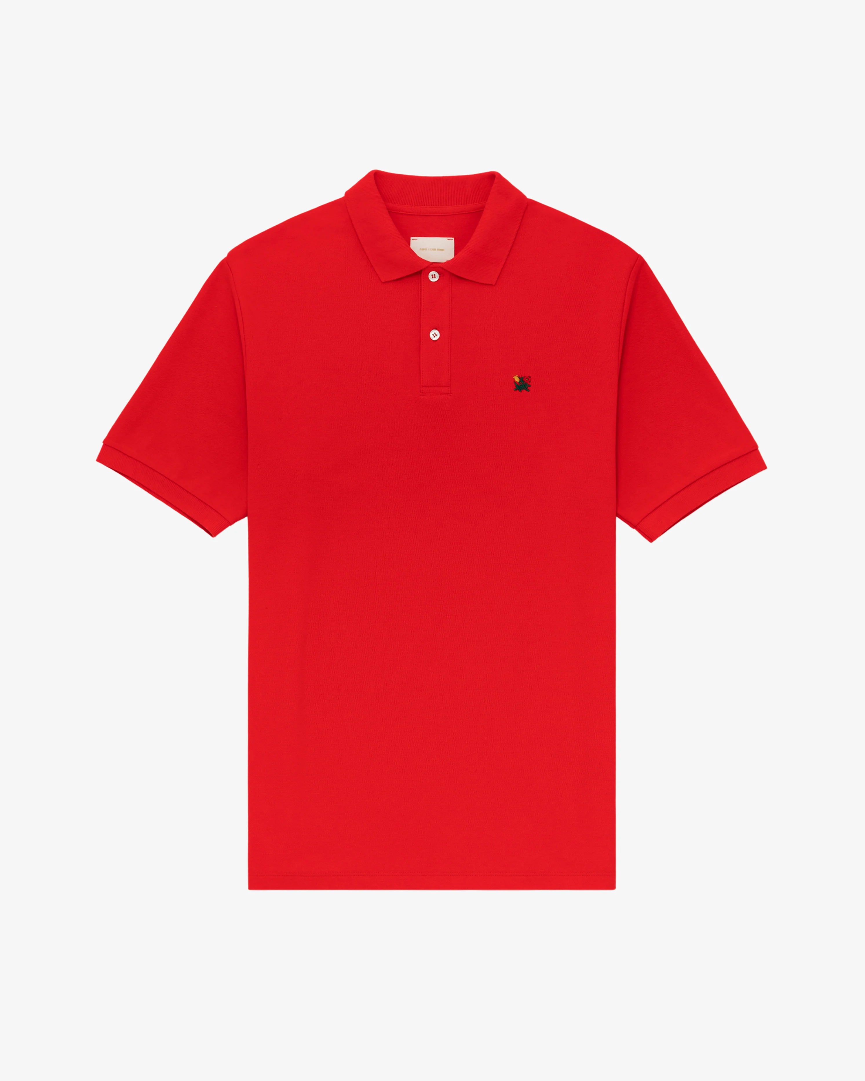 Aime Leon Dore Crest Pique Polo Shirt Red, brand new, size S