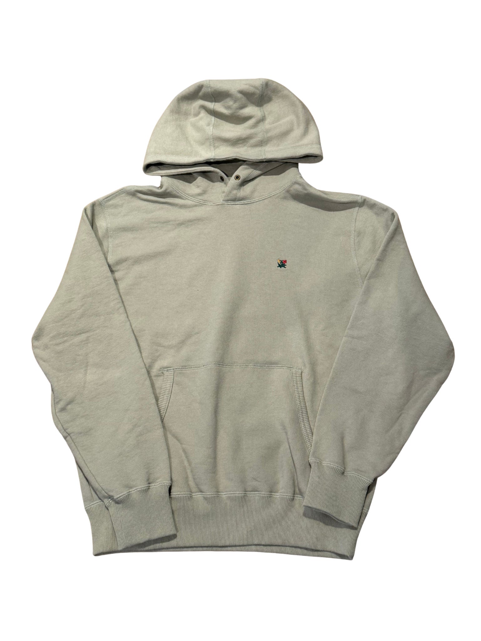 Aime Leon Dore Embroidered Flower Hoodie Olive, brand new