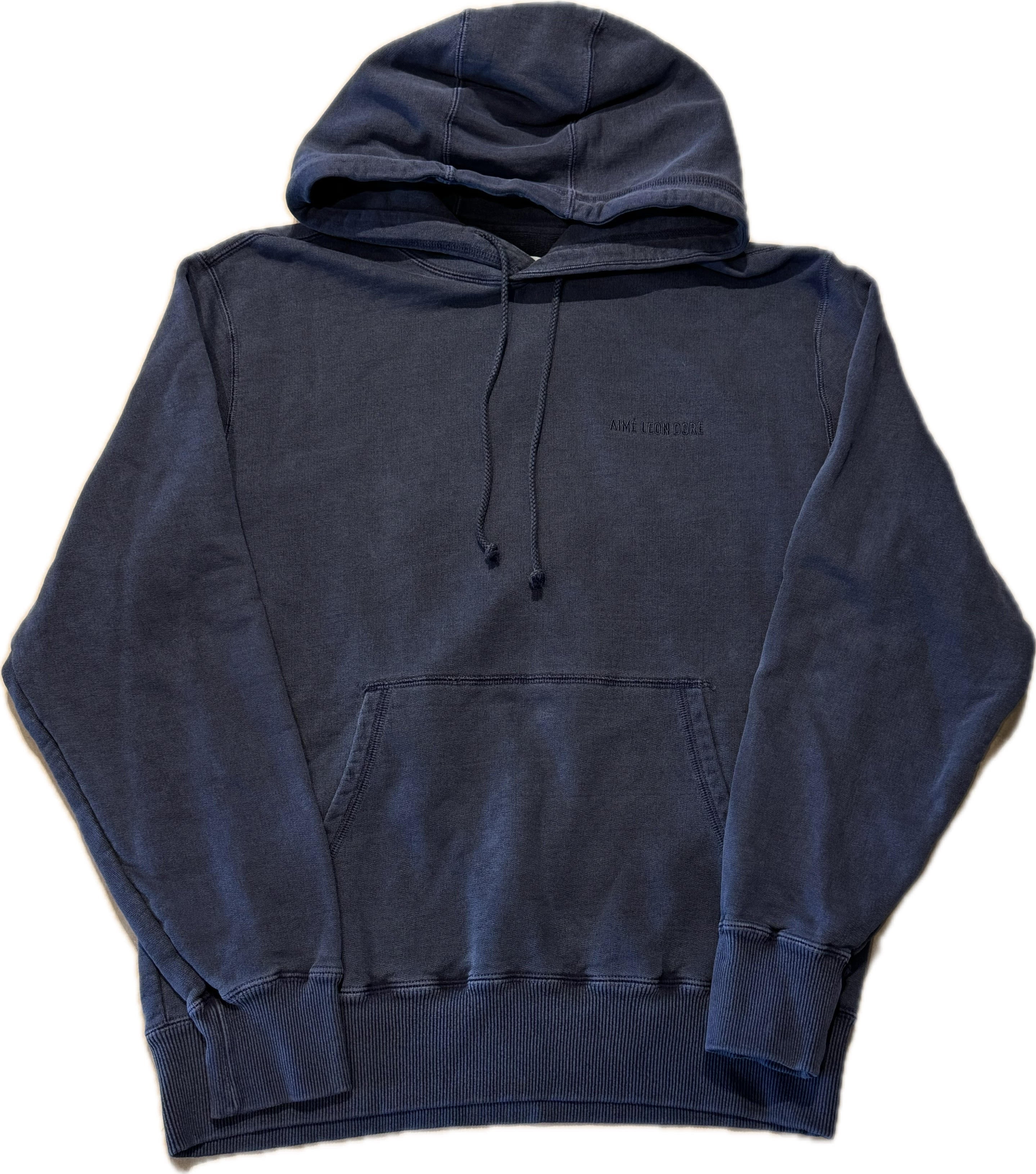 Aime Leon Dore Embroidered Logo Hoodie Navy, brand new, size L