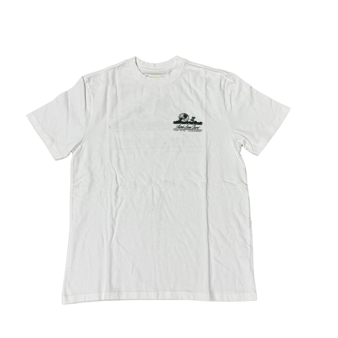Aime Leon Dore Unisphere Short-Sleeve Tee Bright White Green, brand new, size XS – photo 2 of 2