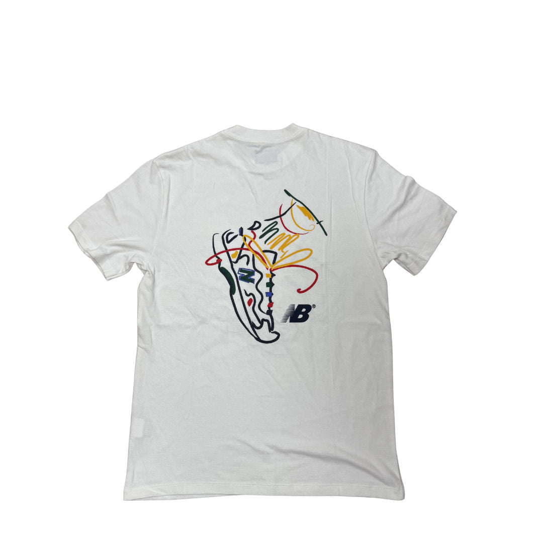 Aime Leon Dore X New Balance 827 Graphic T-Shirt White, brand new, size S – photo 2 of 2