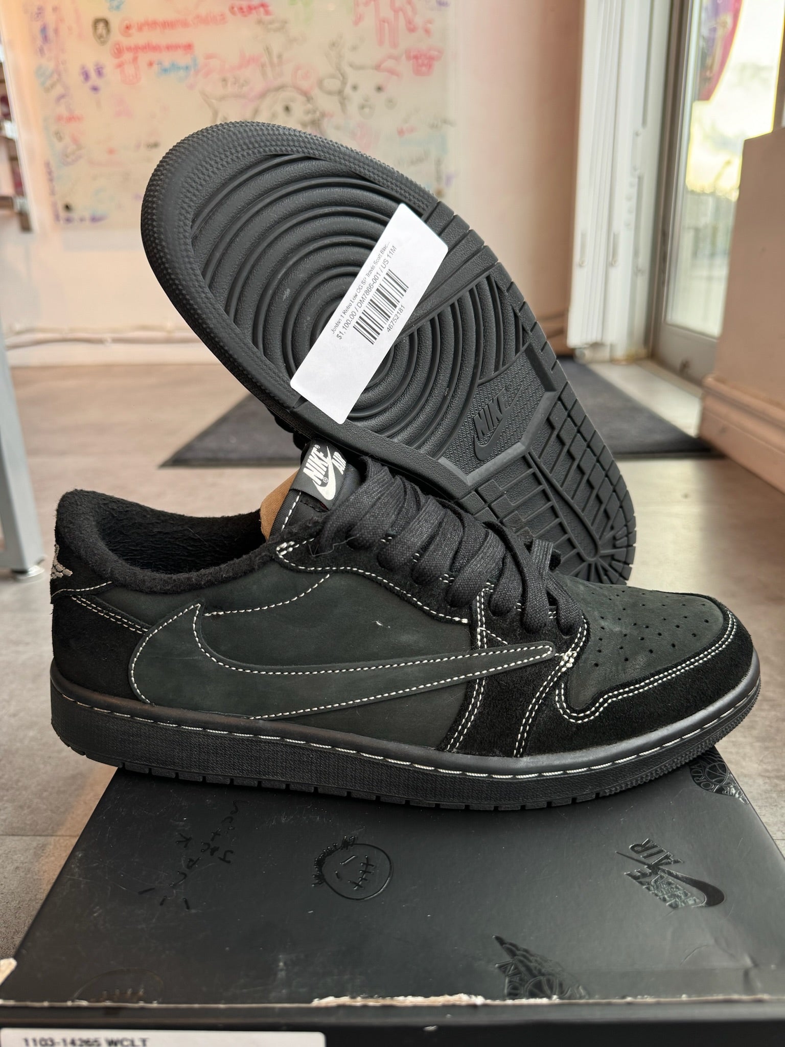 Jordan 1 Retro Low OG SP Travis Scott Black Phantom (Preowned Size 11)