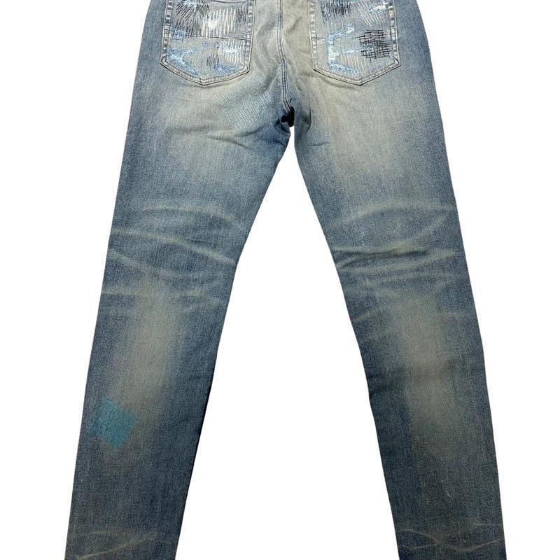 Amiri All Over Repair Jeans Clay Indigo, brand new, size 38 – photo 2 of 2