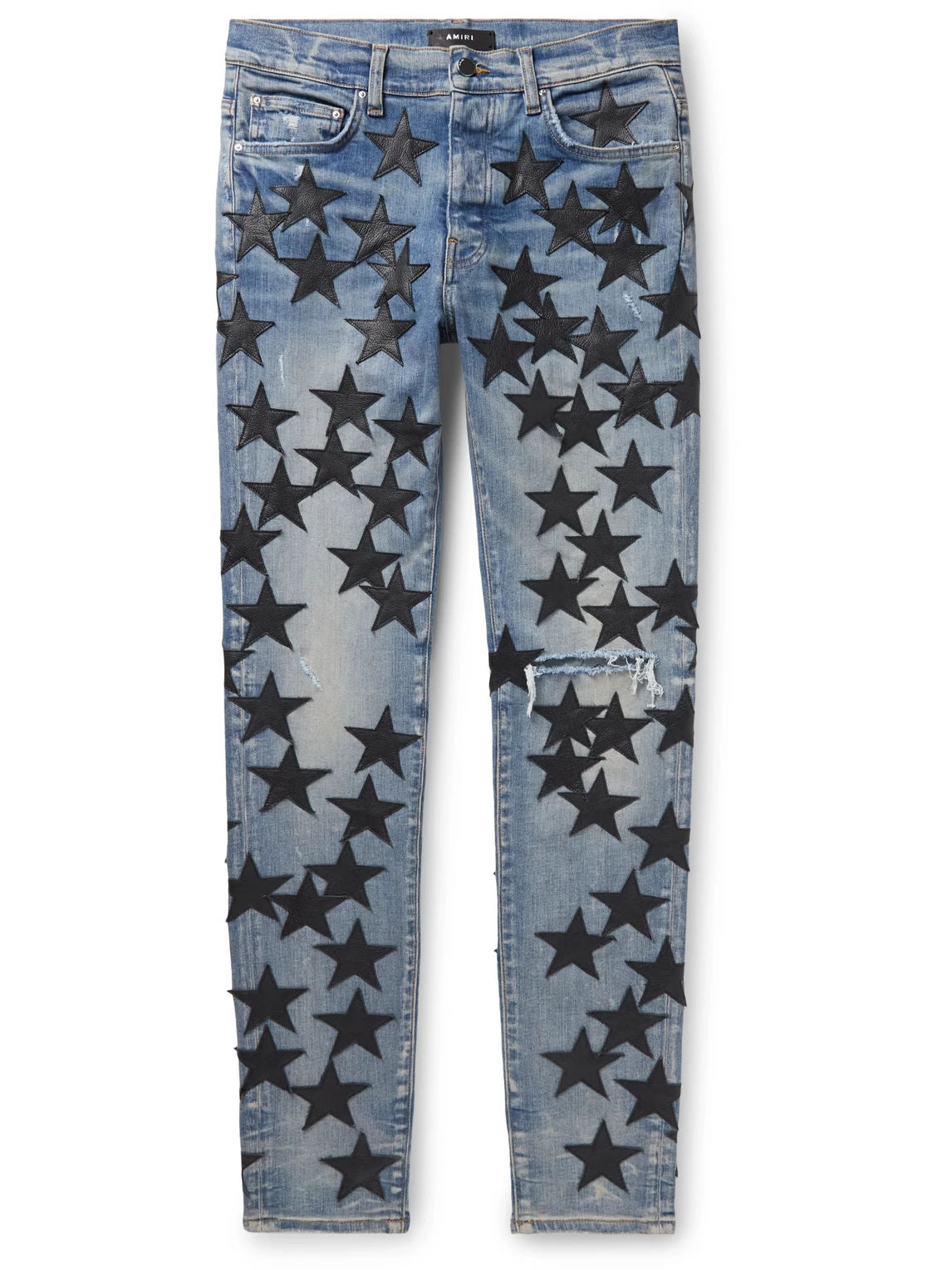 AMIRI Leather Chemist Jeans Clay/Indigo, brand new, size 38