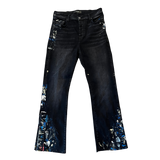Amiri Paint Splatter Black Flared Denim - Pre-Owned Size 29