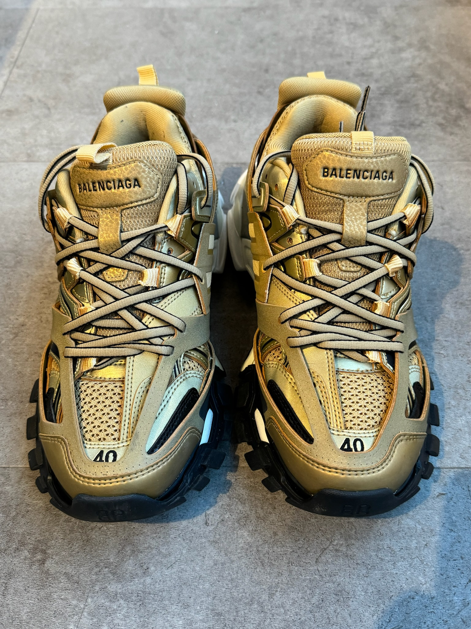 Balenciaga Track Trainer Metallic Gold (Preowned Size 40/FITS8-9)