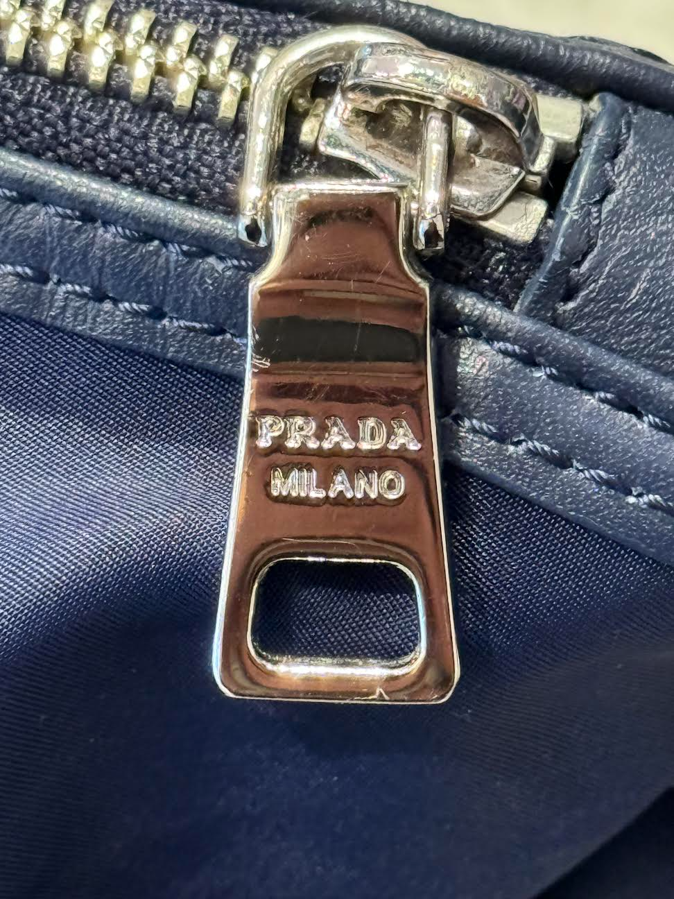 Prada 2-Way Nylon Tote Bag Navy