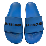 Balenciaga Pool Slide Blue Black (Preowned Size 9)