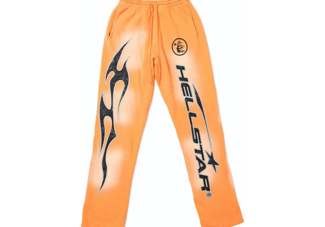 Hellstar Fire Flare Sweatpants Orange