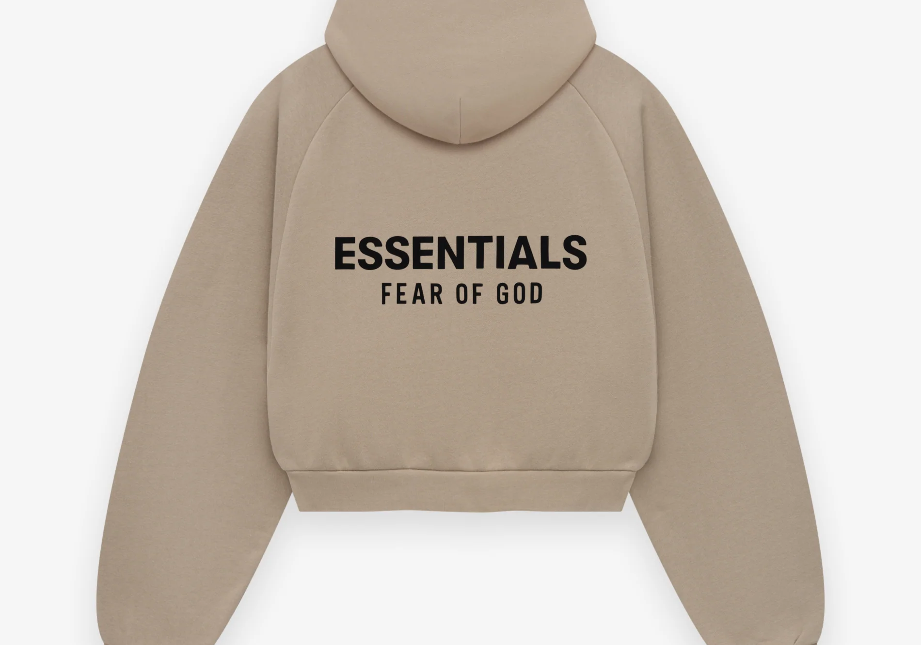 Fear of God Essentials Women's Fleece Cropped Hoodie Desert Sand (FW24)