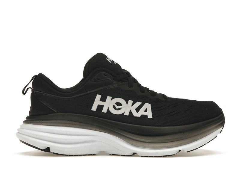 Hoka One One Bondi 8 Black White (Women's) (Wide)