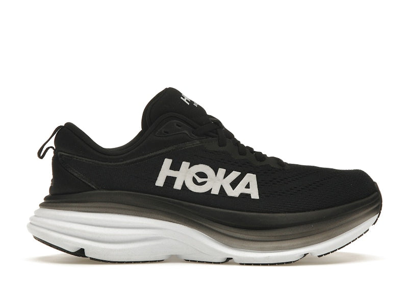 Hoka One One Bondi 8 Black White (Women's) (Wide)