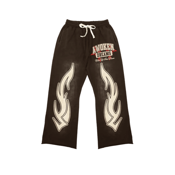 Awoken Dreams V1 Flared Sweatpants Brown, brand new