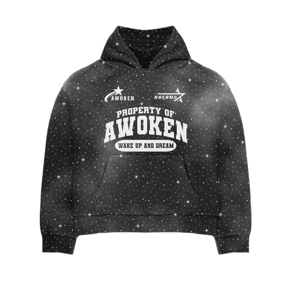 Awoken Dreams V5 Rhinestone Pullover Hoodie Black, brand new