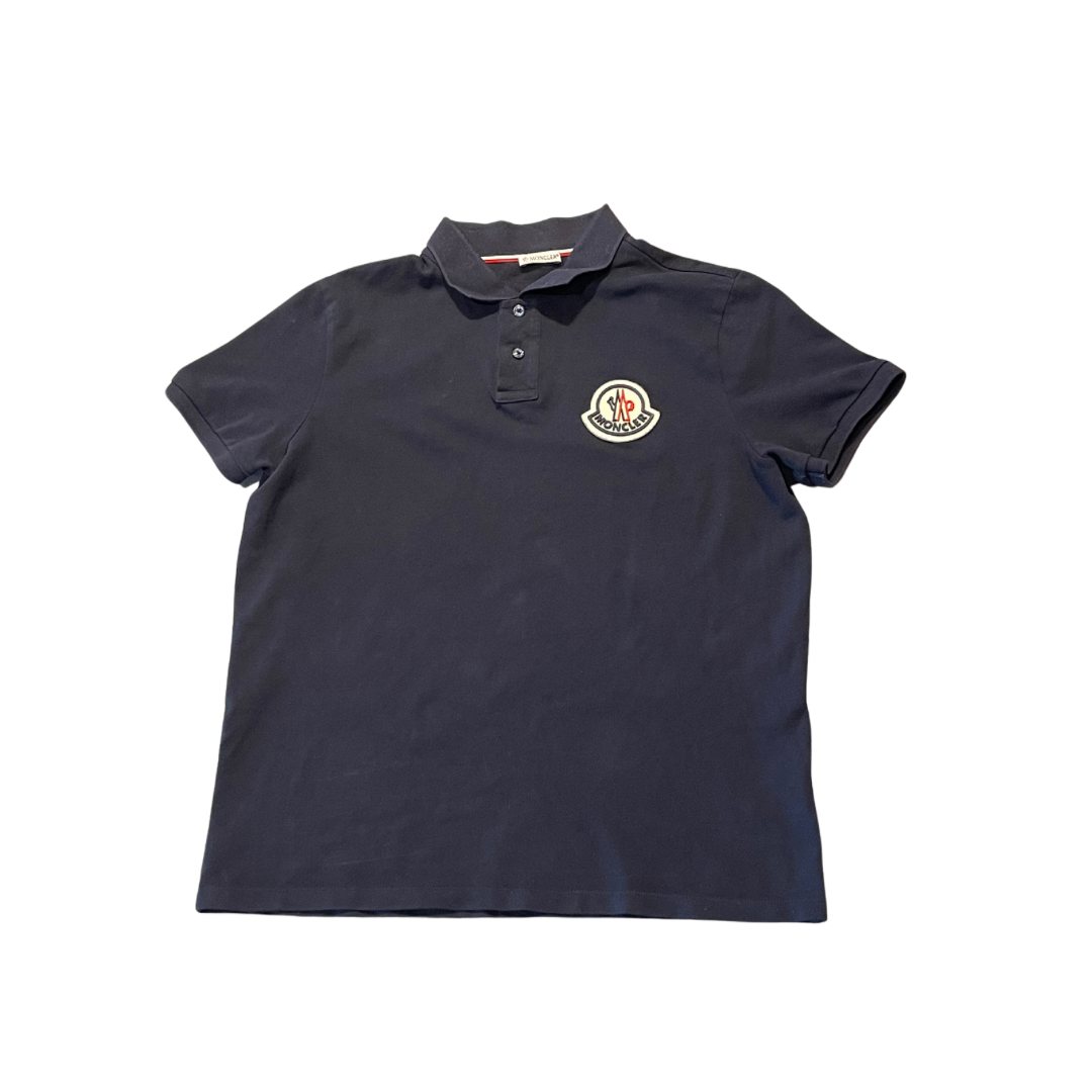 Moncler Maglia Manica Corta Polo Shirt Navy (Preowned)