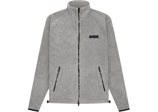 Fear of God Essentials Polar Fleece Full Zip Jacket Dark Oatmeal