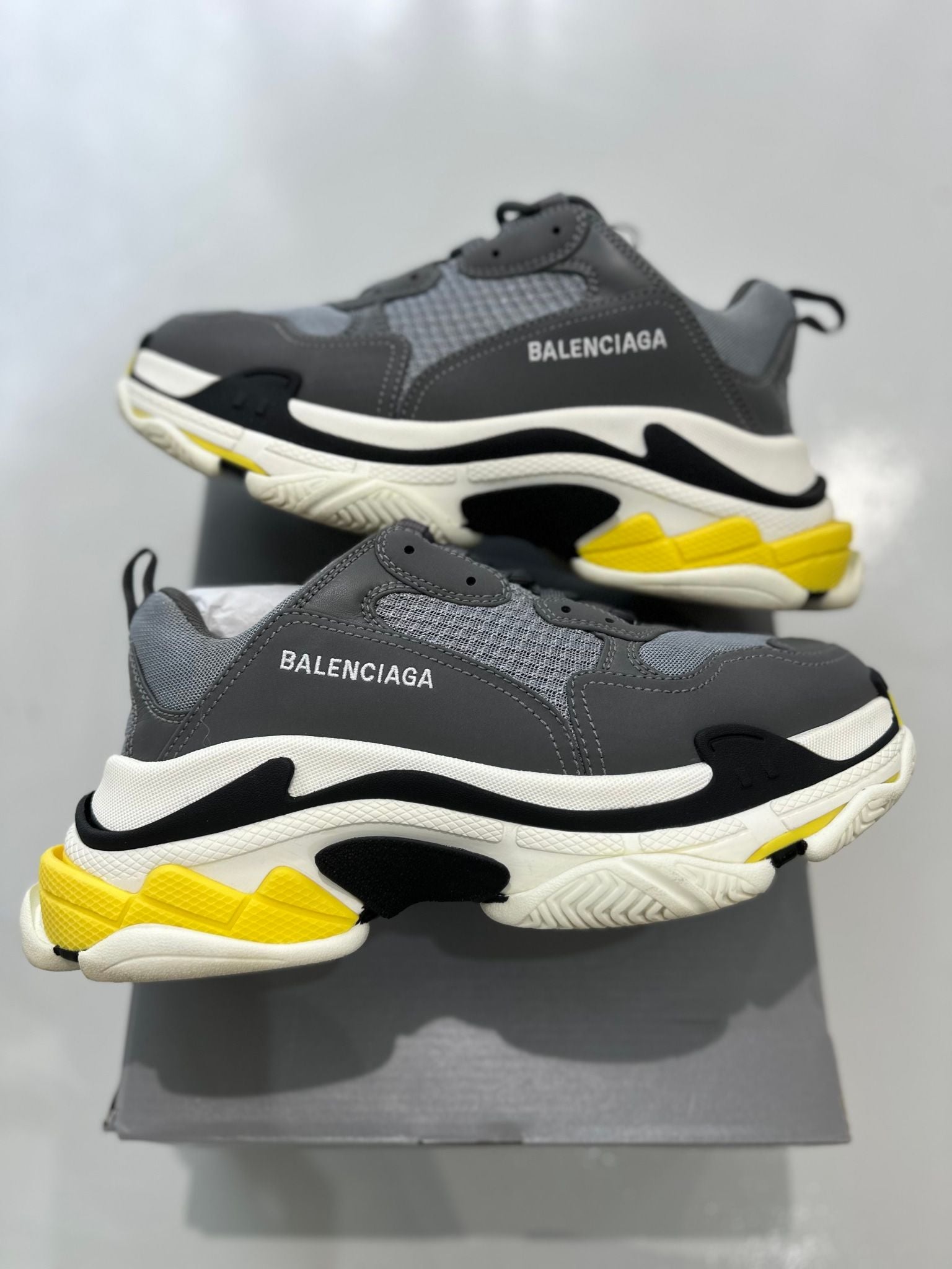 Balenciaga Triple S Grey Yellow Black - Pre-Owned Size 41