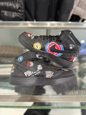 Nike Air Force 1 Mid Supreme NBA Black - Pre-Owned Size 11M (No Box)