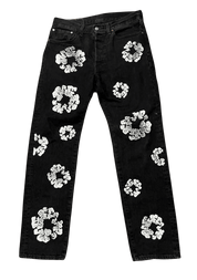 Denim Tears x Levi's Cotton Wreath Jean Black - Pre-Owned Size 28