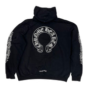 Chrome Hearts Floral Horseshoe Pullover Hoodie Black - Pre-Owned Size XXL