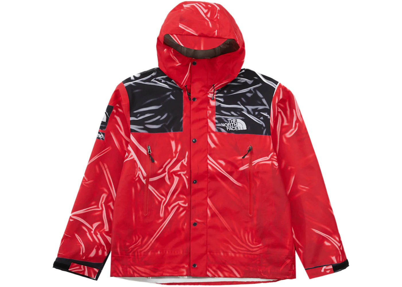 Supreme The North Face Printed Taped Seam Shell Trompe L'oeil Jacket Red