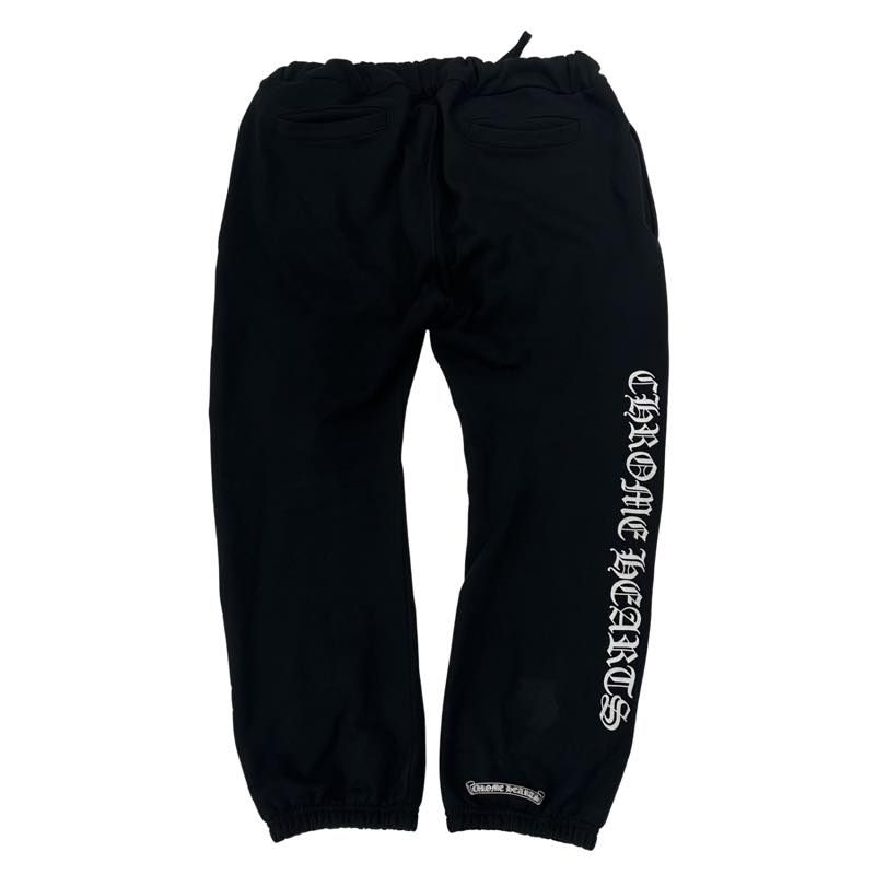 Chrome Hearts Scroll Logo Sweatpants Black - Pre-Owned Size XXL
