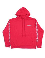 Chrome Hearts Scroll Logo Hoodie Red