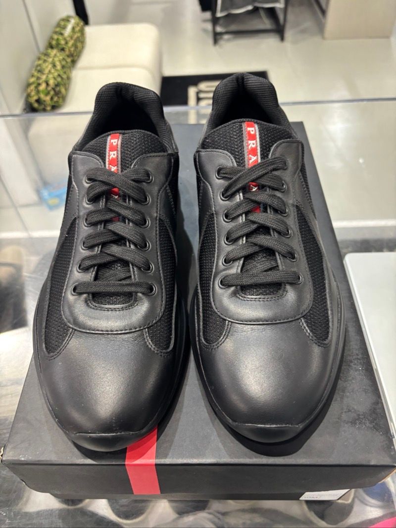 Prada America's Cup Black Nappa Leather - Lightly Pre-Owned Size 10