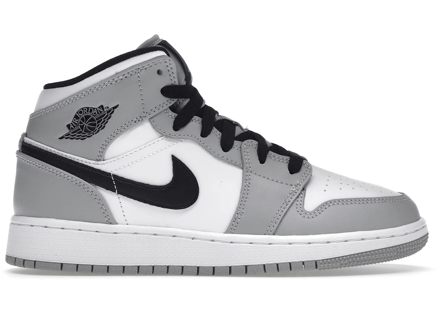 Jordan 1 Mid Light Smoke Grey (GS) (Tried On)