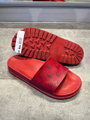 Gucci Ghost Princetown Skull Leather Slides Red (Preowned)