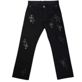 Chrome Hearts Black/Camo Cross Patch Chino Pants