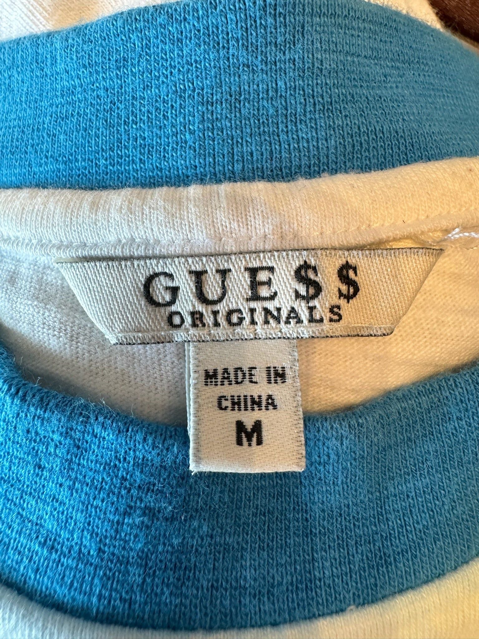 Guess Jeans x A$AP Rocky Rainbow Spell Out Embroidered Ringer Tee (Preowned) - Pre-Owned