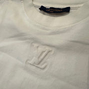 Louis Vuitton Embossed Logo Tee White (Preowned Size XS fits S) - Pre-Owned