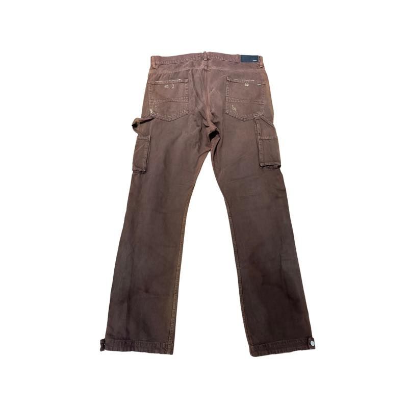 Amiri Distressed Straight Leg Carpenter Pants Brown - Pre-Owned Size 36