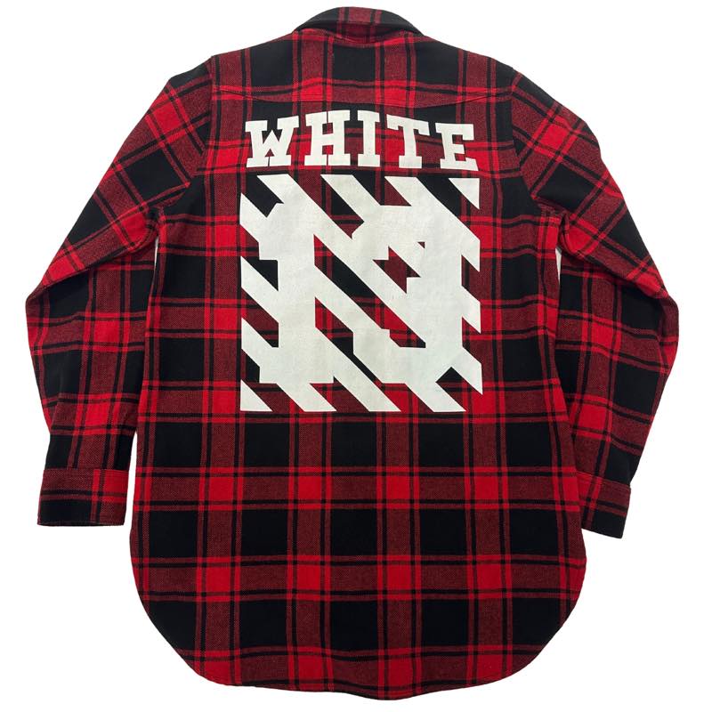 OFF WHITE Red And Black Flanel - Pre-Owned Size S