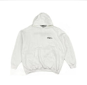 Balenciaga Corporate Medium Molleton Hoodie White