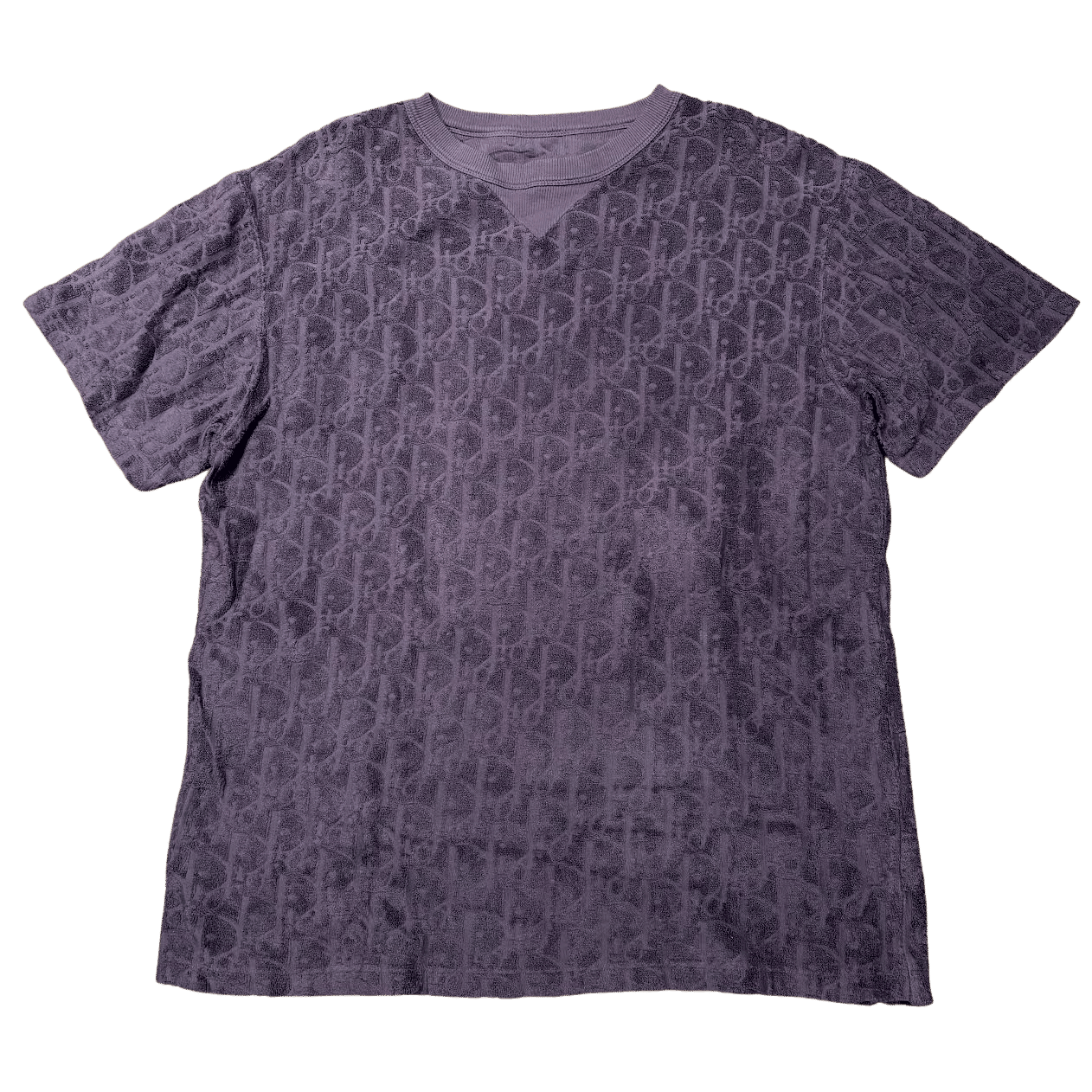 Dior Oblique Towel T-Shirt Purple (Lightly Used Size M) - Pre-Owned
