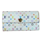 Louis Vuitton x Takashi Murakami Sarah Wallet White (Preowned) - Pre-Owned