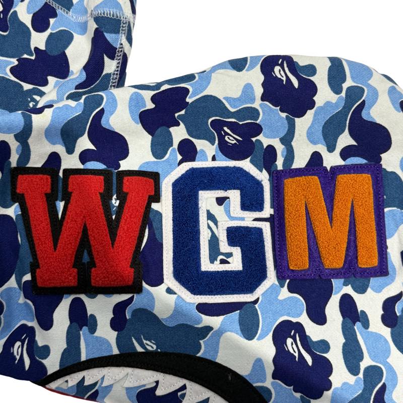 BAPE ABC Camo Shark Full Zip Hoodie Blue - Pre-Owned Size L