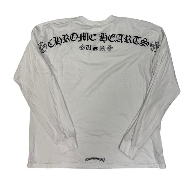 Chrome Hearts Shoulder Logo L/S T-Shirt White - Pre-Owned Size XXL
