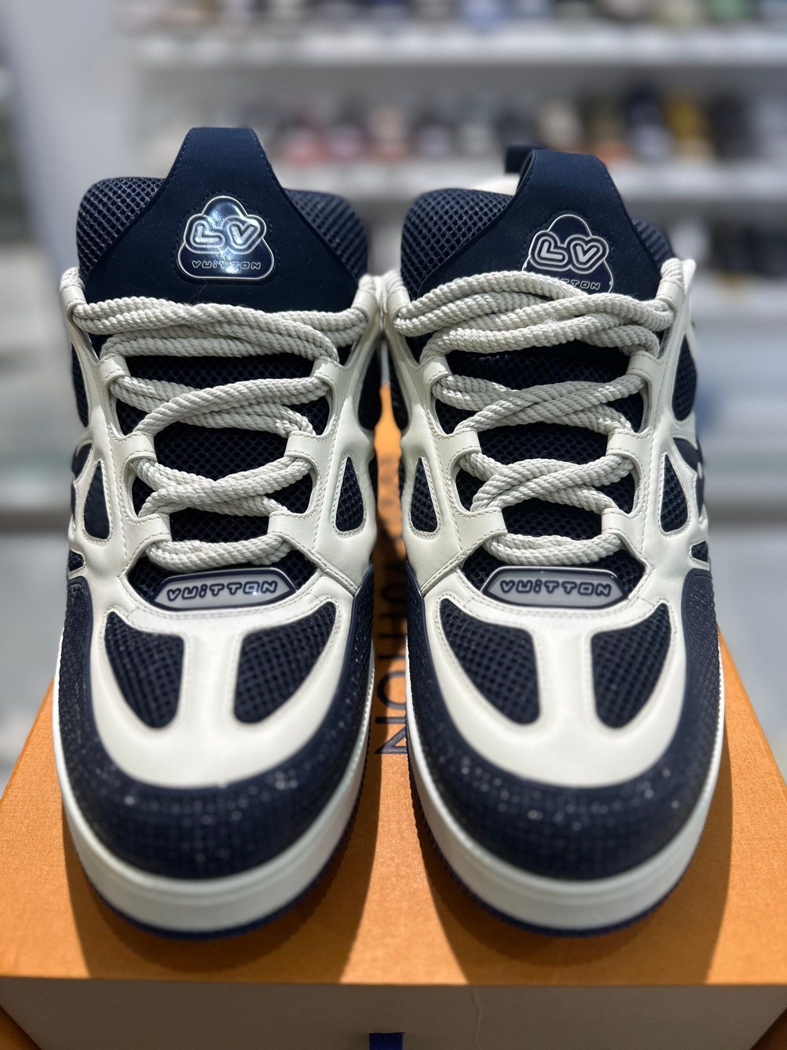 Louis Vuitton LV Skate Sneaker Marine White (Lightly Used Size LV14/US15-15.5M) - Pre-Owned