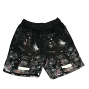 Off-White Seeing Things Galaxy Diagonal Shorts Black - Pre-Owned Size XL