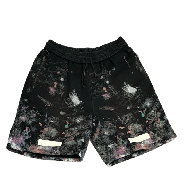 Off-White Seeing Things Galaxy Diagonal Shorts Black - Pre-Owned Size XL