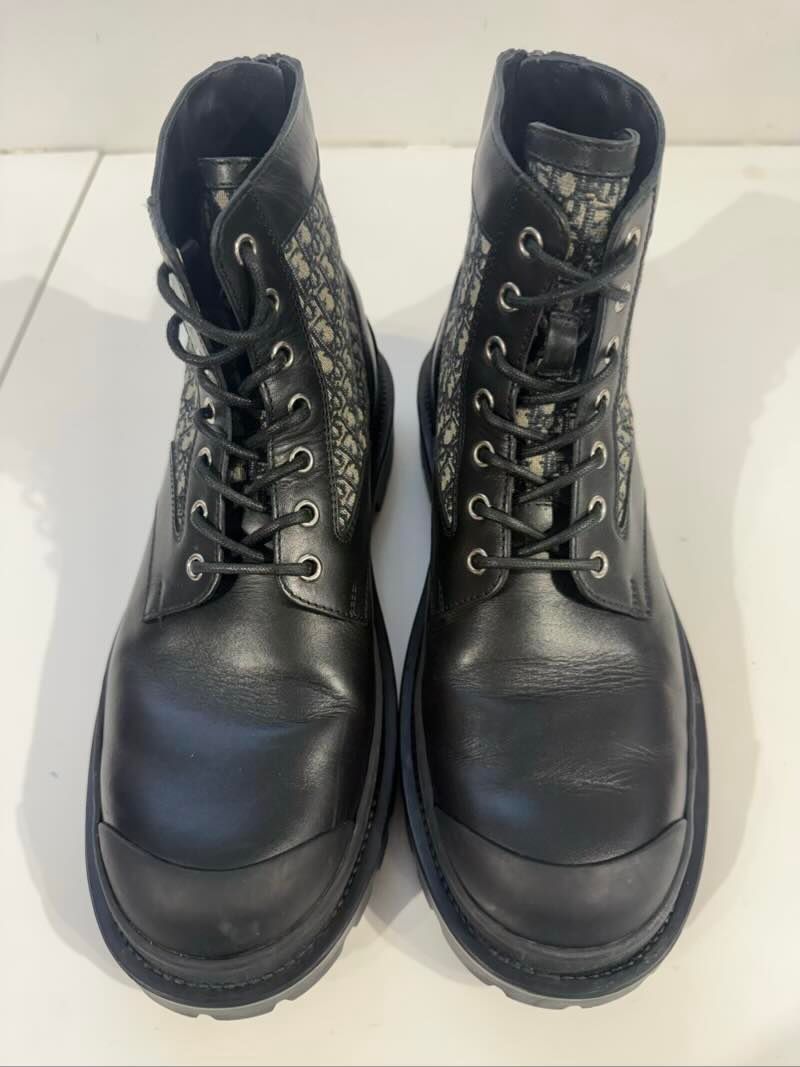 Dior Explorer Ankle Boot Oblique Jacquard Black - Pre-Owned Size 9 (No original box)
