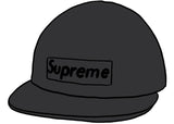 Supreme 2-Tone Denim Camp Cap Black