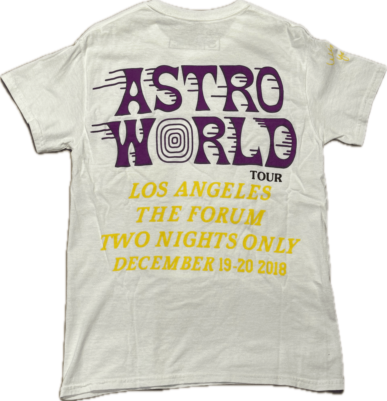 Travis Scott Astroworld LA Exclusive T-Shirt White (Preowned) - Pre-Owned Size S